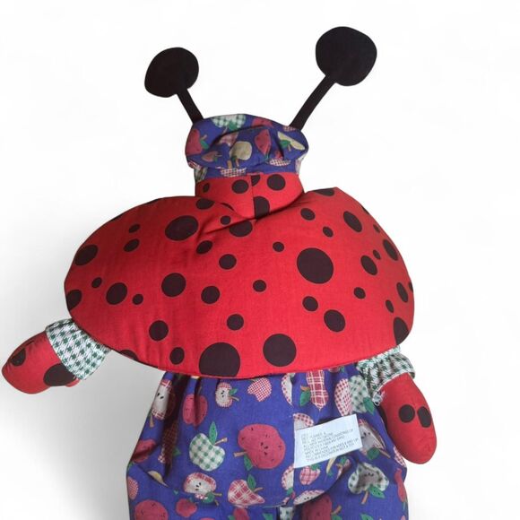 VTG Tenderhearted Ladybug Doll Apple Outfit Cottage Sound Works - Picture 6 of 8